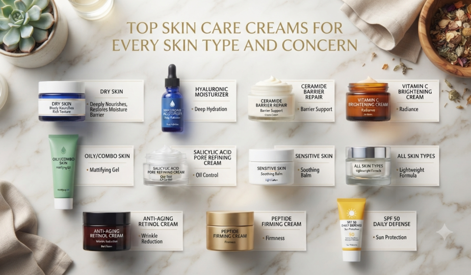 Top Skin Care Creams for Every Skin Type and Concern
