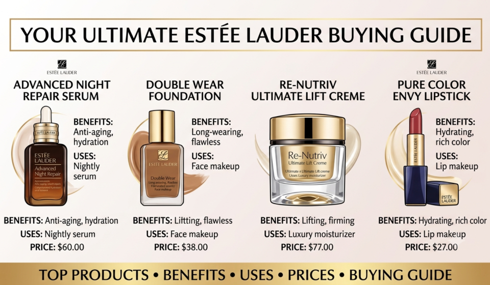Top Estée Lauder Brand Products: Benefits, Uses, Prices, and Buying Guide