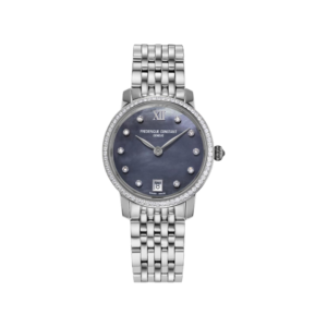 Frederique Constant Ladies Quartz Slimline, Silver-Tone Stainless Steel